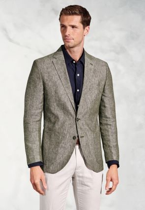 Tailored Fit Eastwood Khaki Pure Linen Jacket