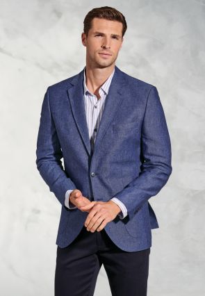 Tailored Fit Eastwood Blue Pure Linen Jacket