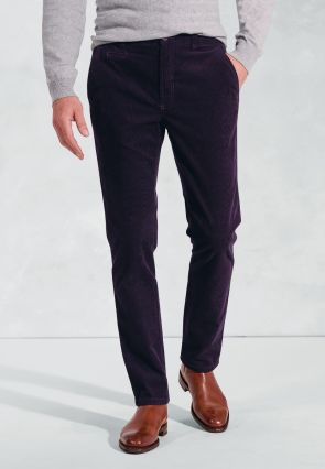 Tailored Fit Finningley Grape Corduroy Pants