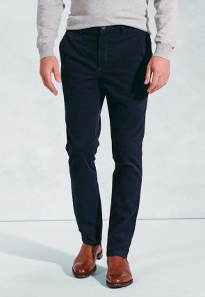 Tailored Fit Finningley Navy Corduroy Pants