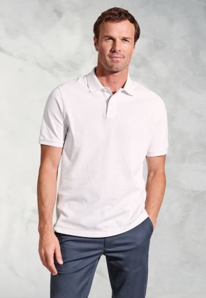 Firth White Pure Cotton Pique Polo Shirt