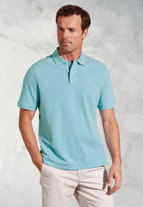 Firth Aqua Pure Cotton Pique Polo Shirt