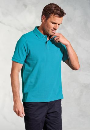 Firth Turquoise Pure Cotton Pique Polo Shirt
