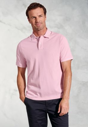 Firth Pink Pure Cotton Pique Polo Shirt
