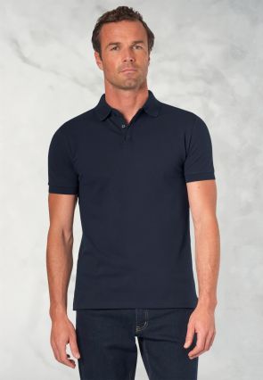 Hampton Cotton Stretch Navy Polo Shirt