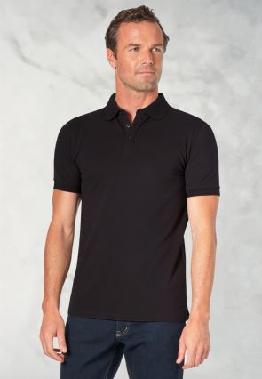 Hampton Cotton Stretch Black Polo Shirt
