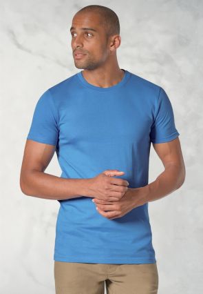 Hawkes Sea Blue Pure Cotton Jersey T-Shirt