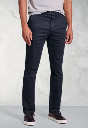 Tailored Fit Holland Navy Sateen Cotton Stretch Pants