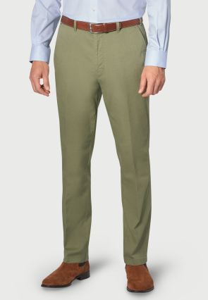 Tailored Fit Illingworth Mint Cotton Stretch Pants