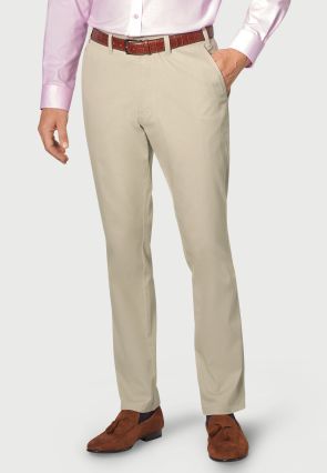 Regular Fit Illingworth Stone Cotton Stretch Pants