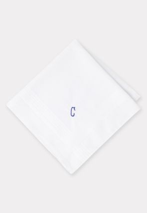 Pure Cotton Initial C Hankies x 3