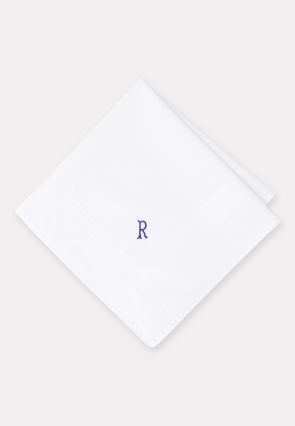 Pure Cotton Initial R Hankies x 3