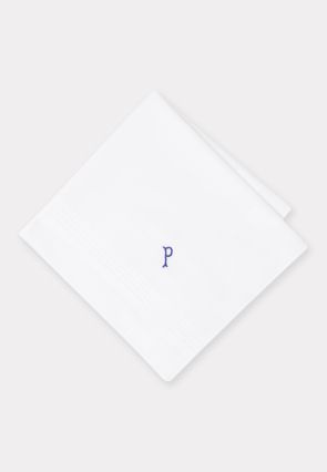 Pure Cotton Initial P Hankies x 3