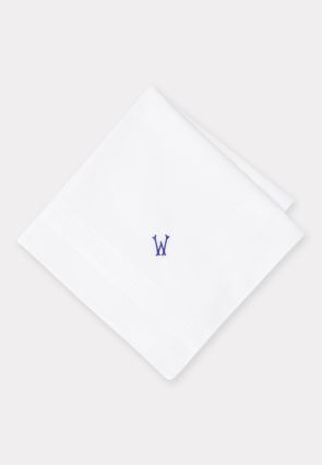 Pure Cotton Initial W Hankies x 3