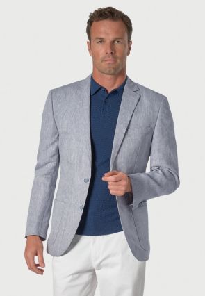 Tailored Fit Leeds Light Blue Linen Jacket