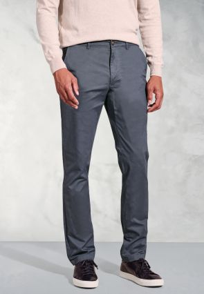 Regular Fit Leo Air Force Blue Cotton Stretch Chinos