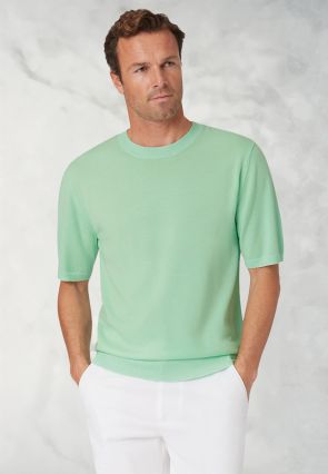 Lewis Apple Merino Wool Half Sleeve Jumper