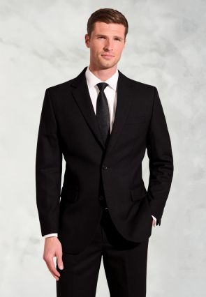 Regular Fit Black Herringbone Pure New Wool Lounge Jacket Jacket