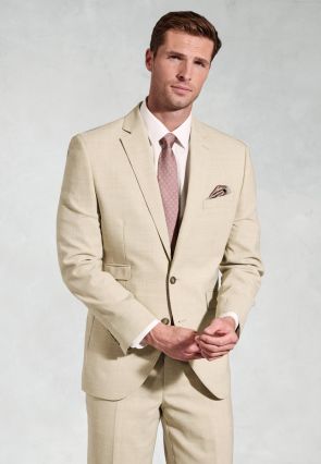 Tailored Fit McKellen Natural Linen Blend Suit Jacket