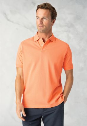 Milford Apricot Pure Cotton Pique Polo Shirt