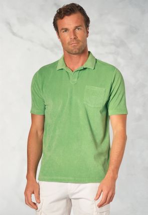 Milton Apple Cotton Rich Terry Towelling Polo Shirt