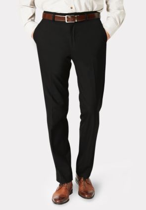 Tailored Fit Apollo Black Machine Washable Suit Pants