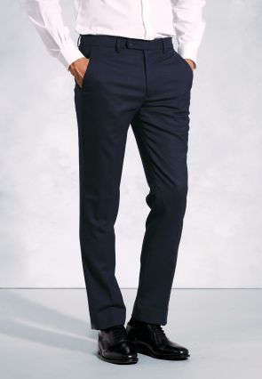 Tailored Fit Olney Navy Flannel Pants