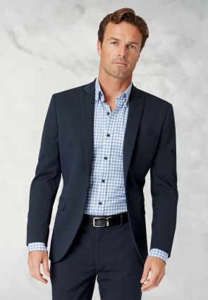 Tailored Fit Pegasus Navy Pin Dot Washable Suit