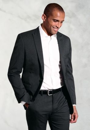 Tailored Fit Pegasus Charcoal Pin Dot Washable Suit Jacket