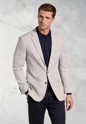 Tailored Fit Radcliffe Silver Grey Puppytooth Jacket