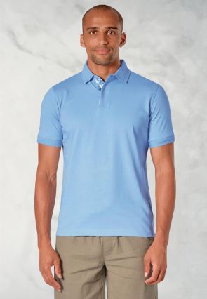 Seppi Pure Cotton Jersey Sky Blue Polo Shirt