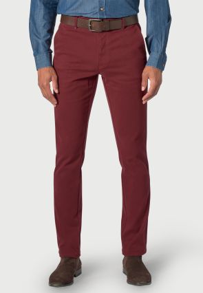 Tailored Fit Seychelles Berry Cotton Blend Twill Pants