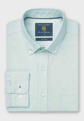 Regular Fit Mint Oxford Cotton Shirt