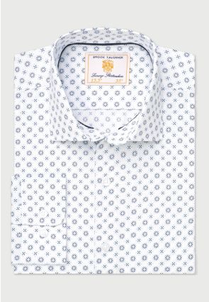 Tailored Fit Starburst Print Shirt