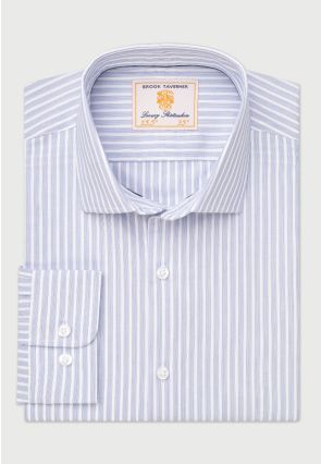 Tailored Fit Blue Stripe Shirt