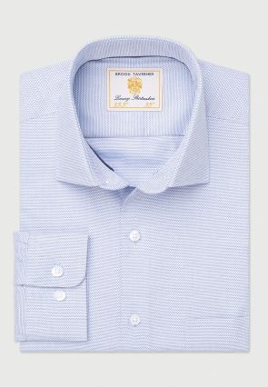 Regular Fit Sky Blue Dobby Shirt