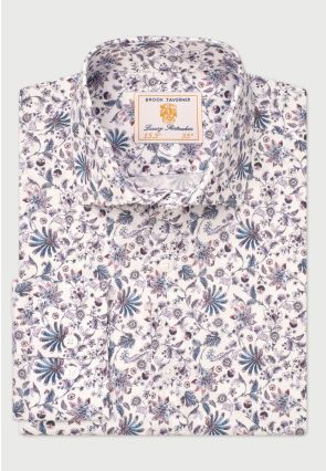 Tailored Fit Pink Ornate Floral Print 'Occasion' Shirt
