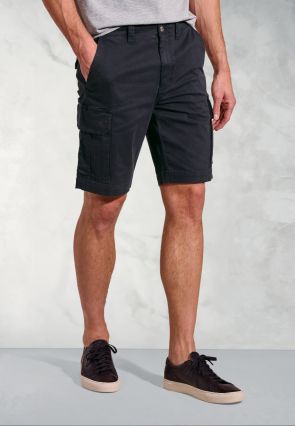 Statham Navy Cotton Stretch Cargo Shorts