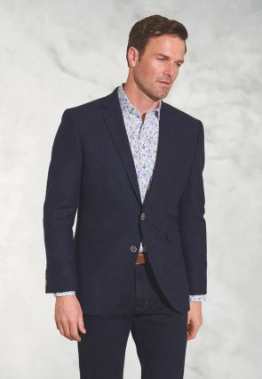 Tailored Fit Tyburn Navy Wool Blend Jacket