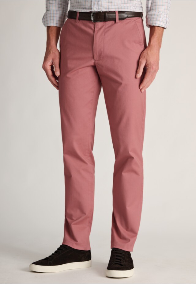 Tailored Fit Leo Rose Stretch Cotton Chinos