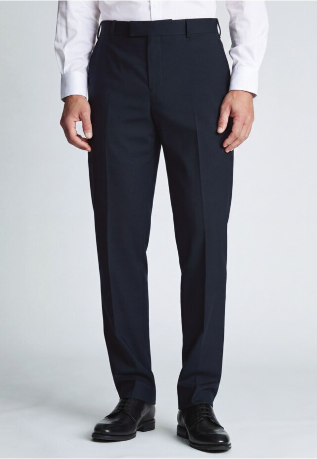 Tailored Fit Shawford Navy Wool Blend Performance Suit Pants