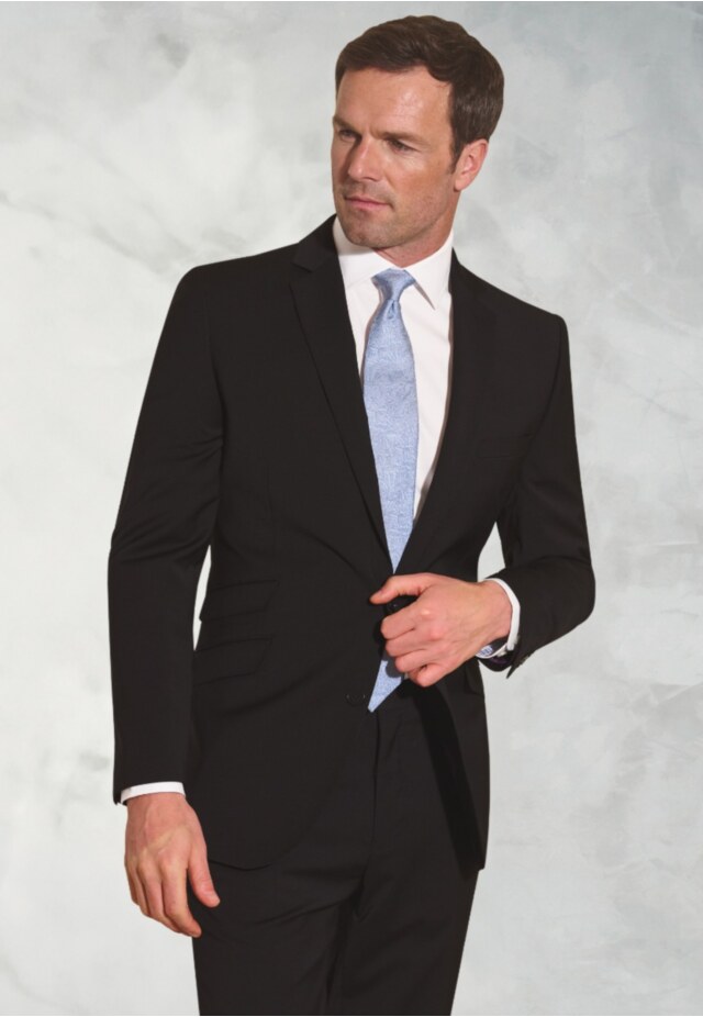 Tailored Fit Cassino Black Washable Suit Jacket