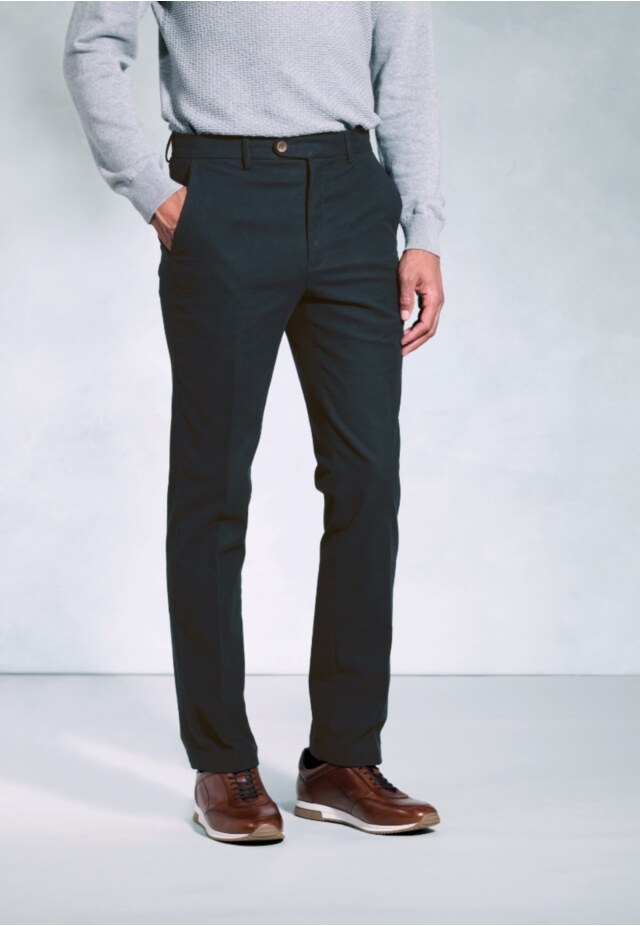 Regular Fit Kerswell Navy Cotton Moleskin Pants