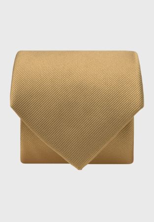Gold Twill Pure Silk Tie