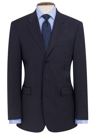 Regular Fit Imola Navy Three Button Wool Blend Suit