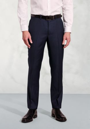Tailored Fit Affleck Navy British Wool Suit Pants