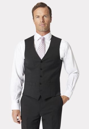 Tailored Fit Avalino Charcoal Waistcoat