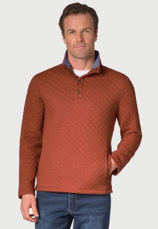 Dawson Paprika Quilted Sweatshirt
