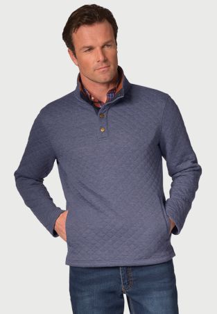 Dawson Air Force Blue Quilted Sweatshirt