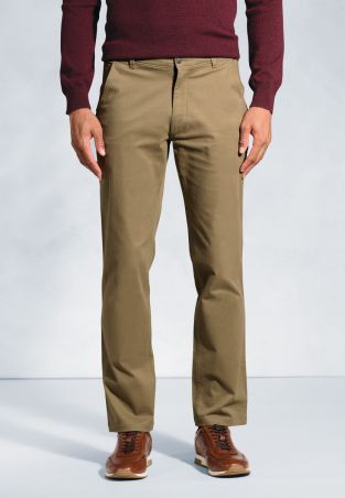 Regular Fit Denver Tan Cotton Stretch Chinos